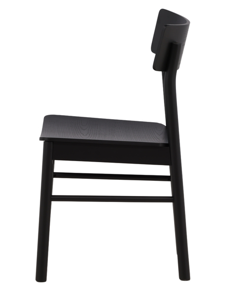 spisebordsstole sort træ moderne skandinavisk design billige