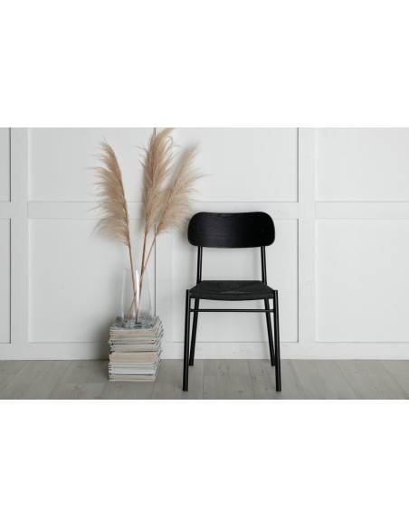 spisebordsstol sort træ moderne nordisk skandinavisk dansk design billige