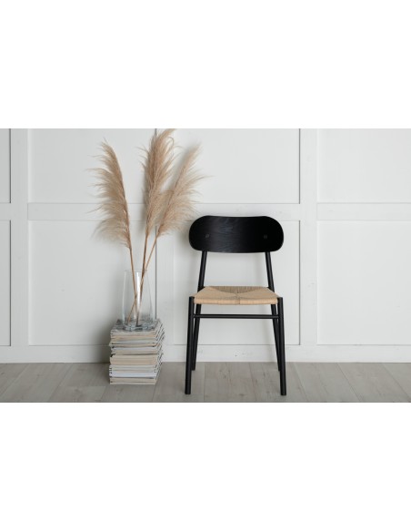 spisebordsstol sort træ moderne nordisk skandinavisk dansk design billige