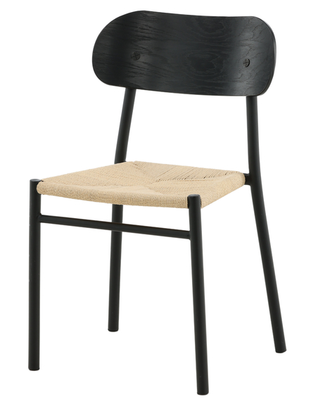 spisebordsstol sort træ moderne nordisk skandinavisk dansk design billige