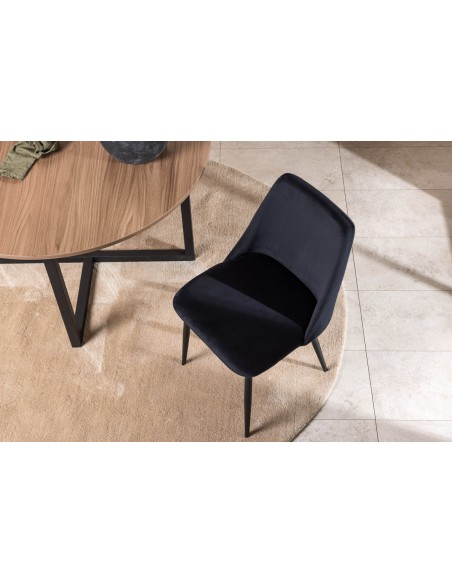 spisebordsstol sort velour moderne nordisk skandinavisk dansk design billige