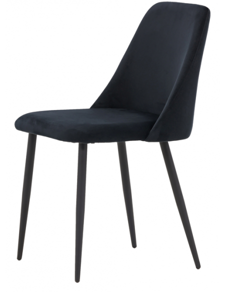 spisebordsstol sort velour moderne nordisk skandinavisk dansk design billige