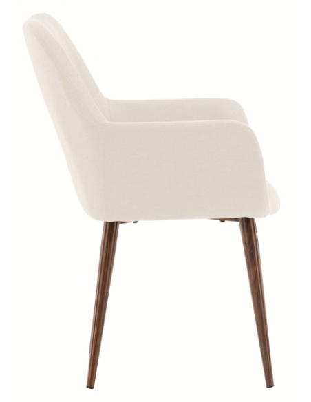 spisebordsstol armlæn beige stof moderne nordisk skandinavisk dansk design billige