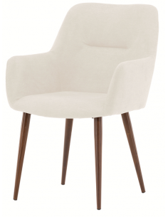 spisebordsstol armlæn beige stof moderne nordisk skandinavisk dansk design billige