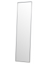 LANDO Vægspejl i aluminium og glas H195 x B55 cm - Let børstet sølv