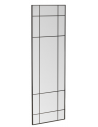 LAKE New Yorker spejl i aluminium og glas H180 x B90 cm - Industrielt sort
