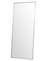 LANDO Vægspejl i aluminium og glas H190 x B85 cm - Let børstet sølv