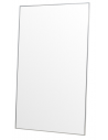 LANDO Vægspejl i aluminium og glas H190 x B120 cm - Let børstet sølv
