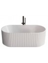 Strømberg fritstående badekar i sanitetsakryl 170 x 80 cm - Mat hvid