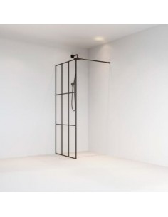 brusedør brusehjørne brusevæg sort new york moderne badeværelse yorker