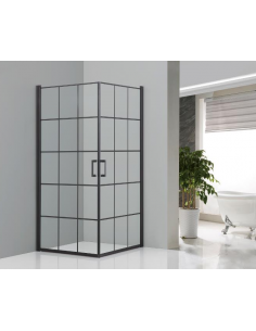 brusedør brusehjørne brusevæg messing sort new york moderne badeværelse