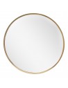 Rundt badeværelsesspejl i aluminium og glas Ø60 cm - Guld