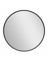 Rundt badeværelsesspejl i aluminium og glas Ø60 cm - Sort