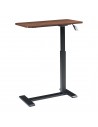 Hæve-/Sænke skrivebord i metal og møbelplade 68 x 36 cm - Sort/Brun natur