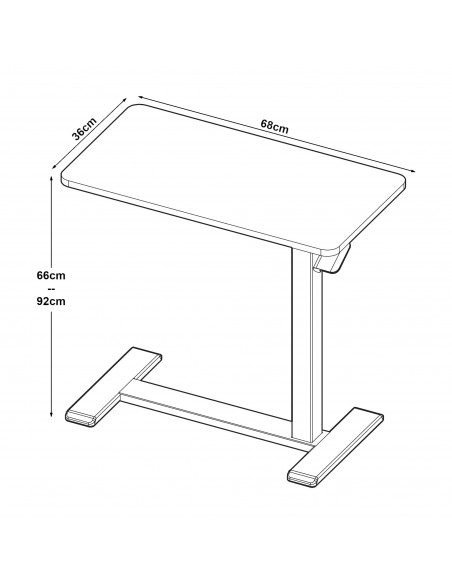 hæve sænke skrivebord computerbord laptopbord bord sofa