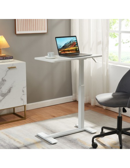 hæve sænke skrivebord computerbord laptopbord bord sofa hvid