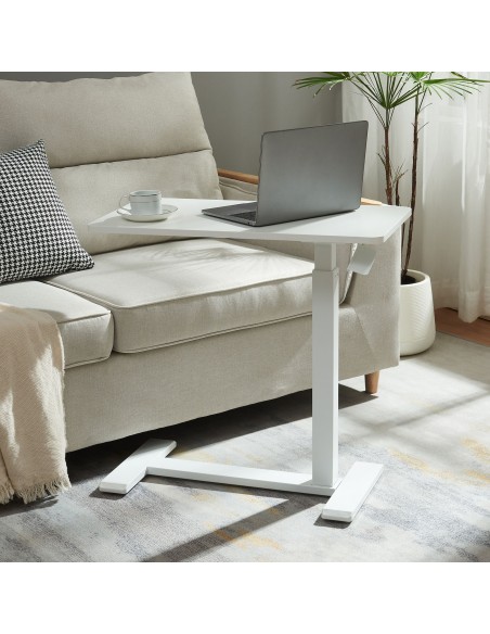 hæve sænke skrivebord computerbord laptopbord bord sofa hvid