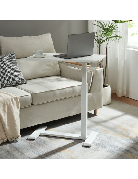 hæve sænke skrivebord computerbord laptopbord bord sofa hvid