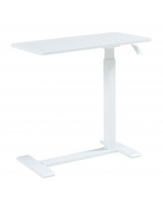 hæve sænke skrivebord computerbord laptopbord bord sofa hvid 2
