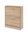 Skoskab i møbelplade H81 x B63 x D24 cm - Sonoma eg