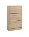 Skoskab i møbelplade H103 x B60 x D24 cm - Sonoma eg