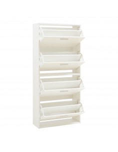 Skoskab gulv træ billigt eg egetræ garderobe entre hvid 2