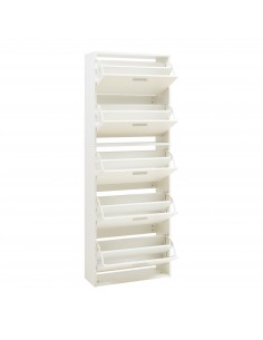 Skoskab gulv træ billigt eg egetræ garderobe entre hvid 2