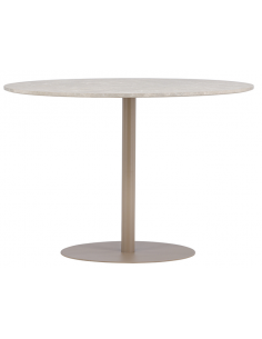 Rundt spisebord marmor beige 110