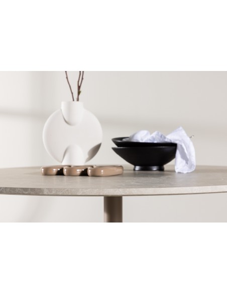 Rundt spisebord marmor beige 110