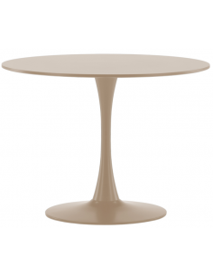 Rundt spisebord beige 100