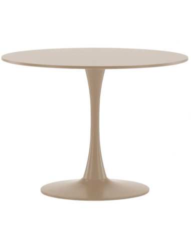 Rundt spisebord beige 100