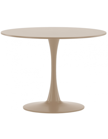 Rundt spisebord beige 100