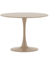 GLAD Rundt spisebord i stål og MDF H75 x Ø100 cm - Beige