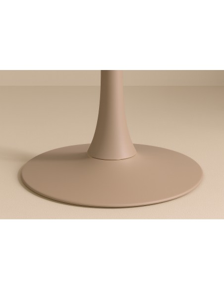 Rundt spisebord beige 100