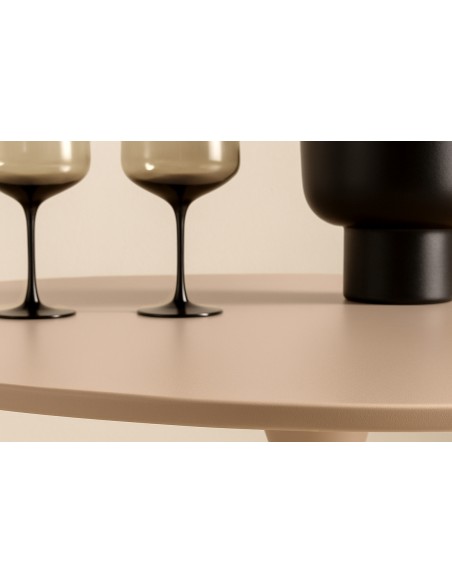 Rundt spisebord beige 100