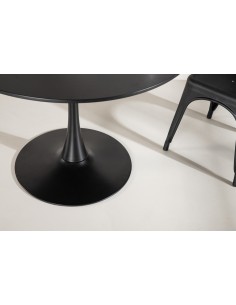 Rundt spisebord sort 100 2