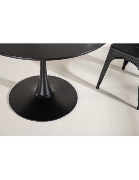 Rundt spisebord sort 100