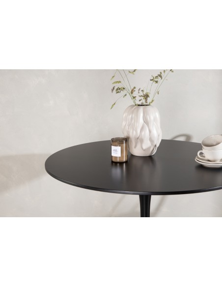Rundt spisebord sort 100