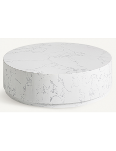 rundt sofabord 90 hvid marmor