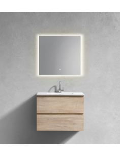 komplet badmiljø væg underskab med vask håndvask badeværelse spejl med lys led