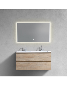 komplet badmiljø væg underskab med vaske håndvaske badeværelse spejl med lys led