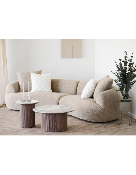 buet sofa stof brun 3 4 personer stor flydersofa flyder
