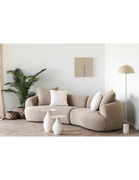 buet sofa stof brun 3 4 personer stor flydersofa flyder