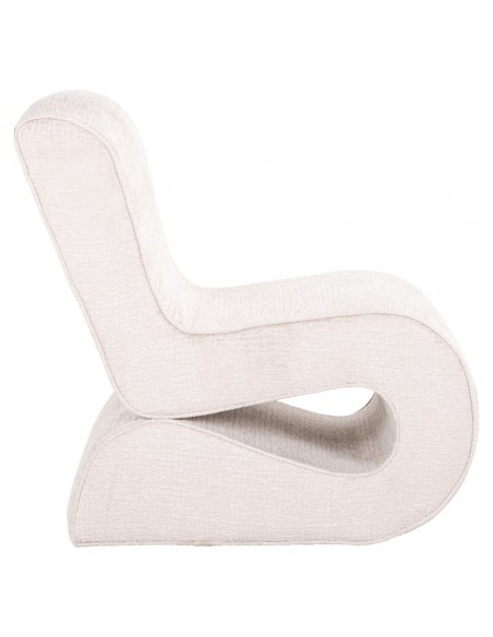 lænestol chenille stof polyester creme beige moderne nordisk skandinavisk