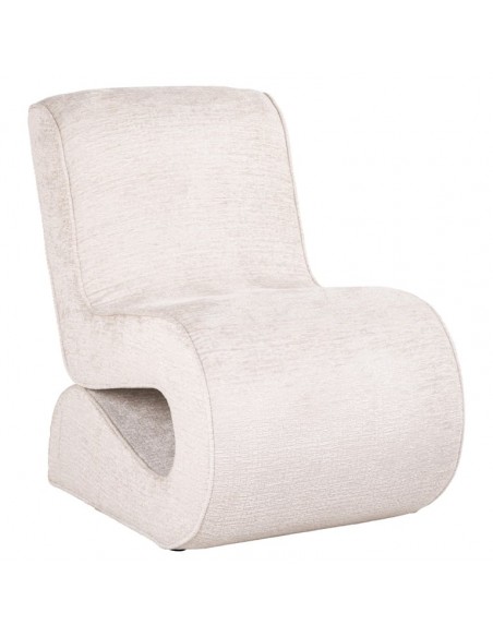 lænestol chenille stof polyester creme beige moderne nordisk skandinavisk