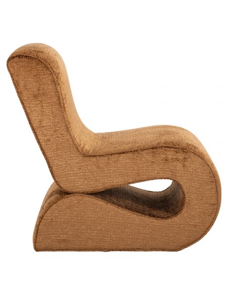 lænestol cognac stof chenille moderne design skandinavisk richmond