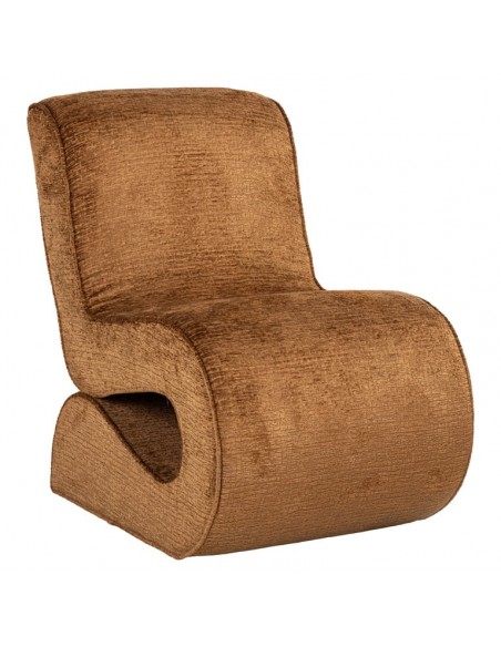 lænestol cognac stof chenille moderne design skandinavisk richmond