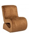 Frankie loungestol i chenille polyester B56,5 cm - Cognac