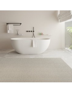 fritstående badekar mat hvid solid surface sten ovalt fristående 150