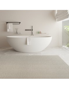 fritstående badekar mat hvid solid surface sten ovalt fristående 170 180